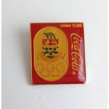 Vintage Coca-Cola Cayman Island With Colorful Shield Olympic Lapel Hat P... - $10.40