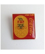 Vintage Coca-Cola Cayman Island With Colorful Shield Olympic Lapel Hat P... - $14.21 CAD