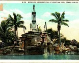 Mermaids Divers Venetian Pool Coral Gables FL UNP WB Postcard Smudge Can... - $40.05