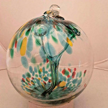 Hanging Glass Ball 6&quot; Diameter &quot;Summer Tree&quot; Witch Ball (1) #25 SEE ALL PHOTOS! - £19.55 GBP
