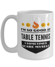 Funny Coffee Mug for Table Tennis Sports Fans - 15 oz Tea Cup For Friends  - £11.95 GBP