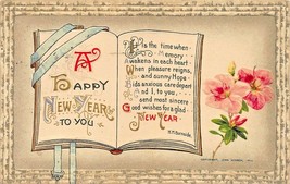 A Happy New Year To You~M Burnside QUOTE-JOHN Winsch 1910 Postcard - £5.06 GBP