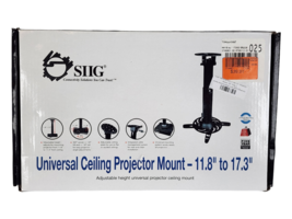SIIG Universal Ceiling Projector Mount 11.8&quot; to 17.3&quot; Adjustable Height - $38.09