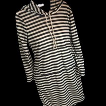 Fashion Classic Fashion Collection Womens Black &amp; Tan Hoodie Dress Cover... - £14.72 GBP