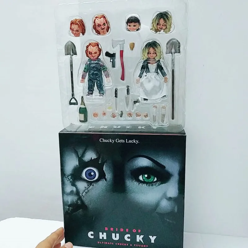 NECA Bride Of Chucky Ultimate Chucky Tiffany Chucky Gets Lucky Action Figure - £59.34 GBP