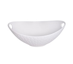 Temp-tations Carved Willow 2-qt Serving Bowl with Handles in White - £149.38 GBP