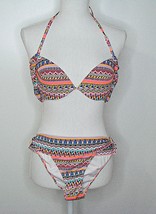 Victoria&#39;s Secret The Hottie Cheeky Swim 2 Piece Bikini Set Aztec Neon 32D Small - £23.32 GBP