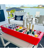 Red Barge Cooler Indoors Outdoors bar Holiday Tailgating Parties Red Bar... - €278,83 EUR