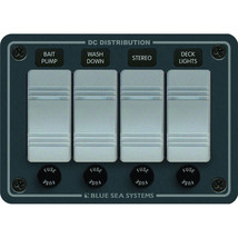 Blue Sea 8262 Waterproof Panel 4 Position - Slate Grey - $134.30
