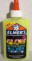 Elmer&#39;s Glow In The Dark Liquid Glue 5oz-Yellow - £8.28 GBP