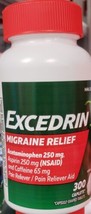 Excedrin Migraine Acetaminophen 250 mg 300 Coated Caplets  Exp 3/2026 Se... - £18.99 GBP