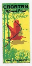 Croatan National Forest North Carolina Brochure 1973 Smoky Bear  - $21.78