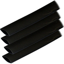 Ancor Adhesive Lined Heat Shrink Tubing (ALT) - 3/4&quot; x 12&quot; - 4-Pack - Black [306 - £16.23 GBP