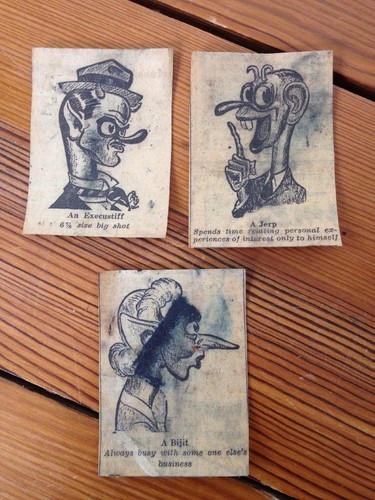Vintage Antique WWII 1940s Lot 3 Newspaper Caricatures Cartoons Wacky Dr... - $29.69