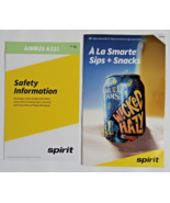 2022 SPIRIT Airlines Safety Information Airbus A321 &amp; 2023 Drink Snacks ... - $6.43