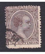 Alfonso XIII Spain 15 Centimos Cancelled Postage Stamp - $33.34 CAD
