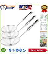 Durable Stainless Steel Asian Strainer Set – Perfect for Frying &amp; Noodles - $385.67 MXN