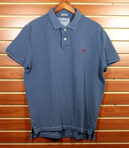 NEW Men&#39;s AEO Athletic Fit Polo Shirt Cotton Pique Navy American Eagle L... - $10.87