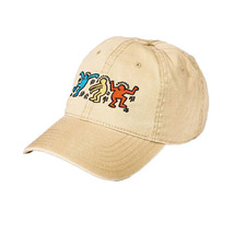 Keith Haring Dancing Figures Art Adjustable Khaki Strap Back Cap Hat - $19.39