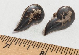 Vintage Sterling Silver Screw On Clip on Earrings Jewelry jds - £34.85 GBP