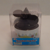 Cyber Kidz Portable USB Powered Novelty Sundae Cup Mini Fan Desktop 4&quot; Tall - $7.82