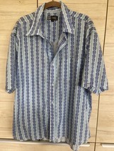 Lost Vintage  Men’s Short Sleeve white/blue Seahorse  Button Up Shirt  Xl #m5 - £14.91 GBP
