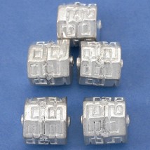 Bali Octagon Barrel Silver Plated Beads 13.5mm 19 Grams 4Pcs Approx. - £5.60 GBP
