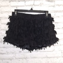 Love Culture Shorts Womens Medium Black Lined Textured Pull On - $15.88
