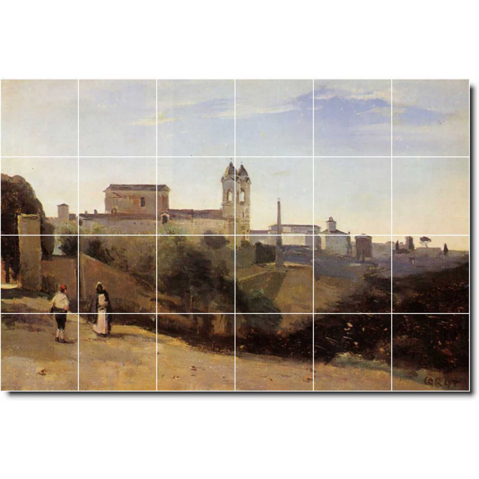 Corot jean rome monte pinco the trinita dei monte view from the garden of the academie de france