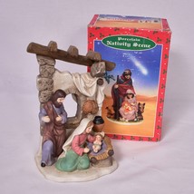 Porcelain Nativity Scene Christmas Holiday Statue - £8.12 GBP