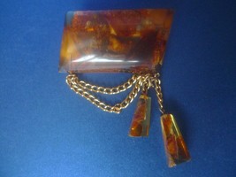 r5 Natural Baltic Amber Chips Gems Brooch Pin Gemstone Jewelry - £26.24 GBP