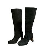 Sam Edelman Issabel Black Suede Leather Knee High Boot Size 6.5 - £32.88 GBP