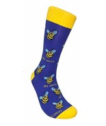 Bee Happy Bumble Bee FineFit Mens Fun Novelty Socks Dress SOX Size 10-13... - $17.09 CAD