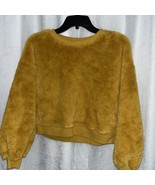 Tucker + Tate Kids Sweater Crop Mustard Faux Fur Size X-Large (14-16) - $14.85