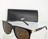 Brand New Authentic Mont Blanc Sunglasses MB0031 003 55mm Brown Gold Fra... - $197.99