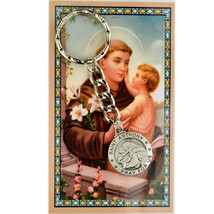 St. Anthony Medal Key Ring with a Laminated Prayer Card Plus Two Bonus Cards - £12.69 GBP