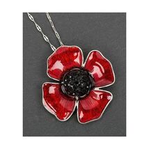 Poppy Remembrance Necklace Pendant Jewellery Equilibrium Collection  - $45.00