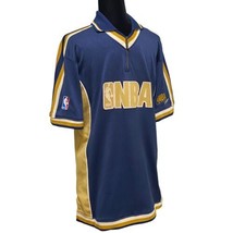 Vintage 90s NBA Majestic Blue Gold Warm Up Jersey Shirt Size Medium - $42.99