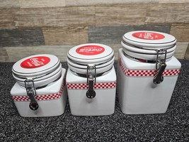2006 Gibson &quot;Coca-Cola&quot; Checkerboard Canister Set of 3! - $48.37
