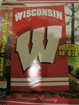 Wisconsin Badgers Flag Banner University 2-sided 28 x 44 Embroidered Applique - $19.95