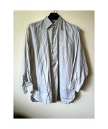 Vintage John W. Nordstrom Shirt 16.5 Gray Cotton Button Down Flawed Hem - $409.20 MXN