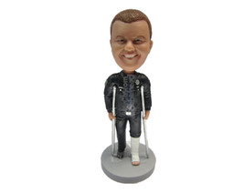 Custom Bobblehead Fashionable Man Wearing A Cool Jacket And Jeans - Leis... - £65.97 GBP