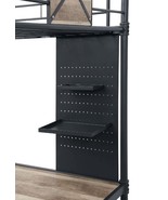 Cordelia Twin Loft Bed w/Desk, Antique Oak, Sandy Black &amp; Dark Bronze - $943.00