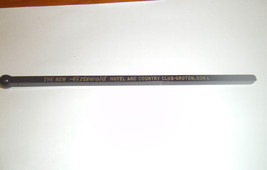 The New Griswold Hotel Groton Conn Plastic Swizzle Stir Stick 1950s? Black Plast - £8.17 GBP