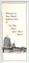 Penn Mutual&#39;s Birdseye View Philadelphia Booklet 1968 Most Historic Square Mile - £23.39 GBP