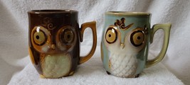 Two Gibson Ceramic Owl Coffee Cups Mugs - £19.27 GBP
