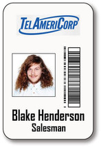 BLAKE HENDERSON TelAmeriCorp WORKAHOLICS pin Fastener Name Badge Hallowe... - £12.18 GBP