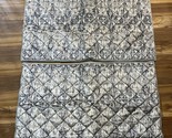 Pottery Barn Pillow Shams King Size Quilted Grey Batik Style Cotton Set ... - £43.41 GBP