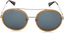 Gucci Sunglasses Women&#39;s Round GG0061S 004 Ruthenium 56mm  Authentic new - £124.56 GBP