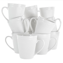 Elama Madeline 12 pc Porcelain Mug Set in White - $48.86